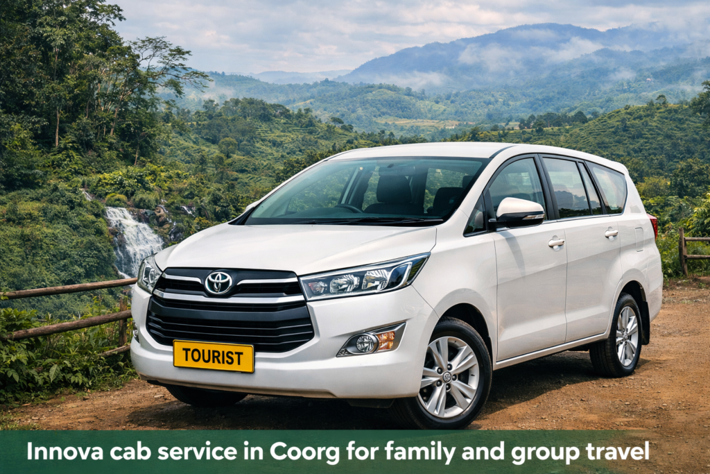 Innova cab service in Coorg for family and group travel