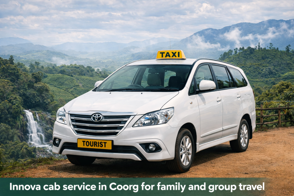 Coorg sightseeing taxi covering popular tourist places