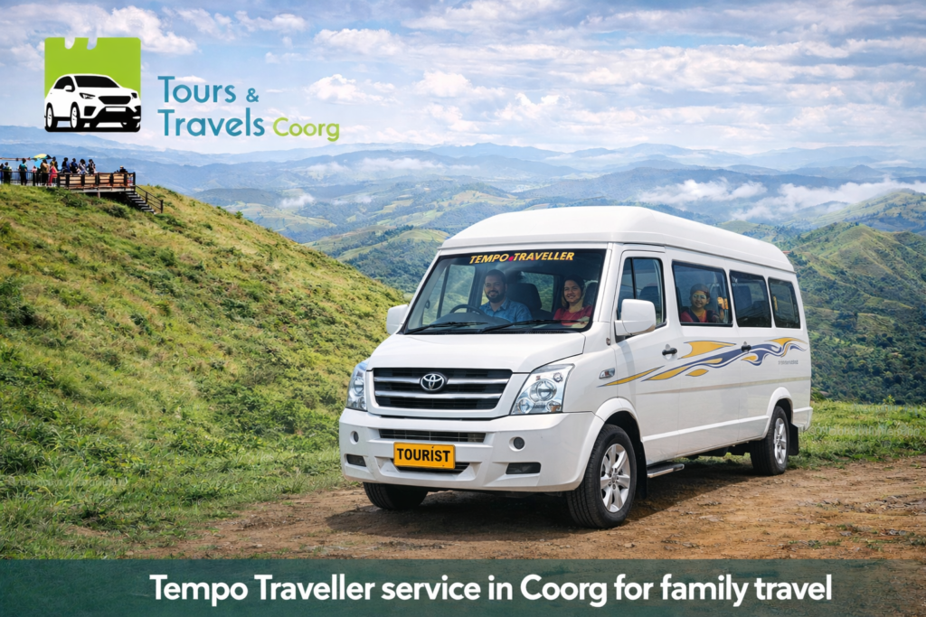 Tempo Traveller service in Coorg for family travel