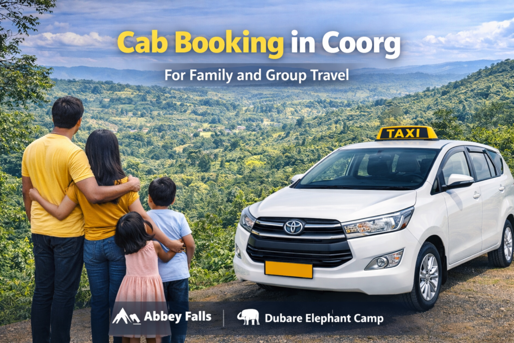 Cab booking in Coorg for family and group travel