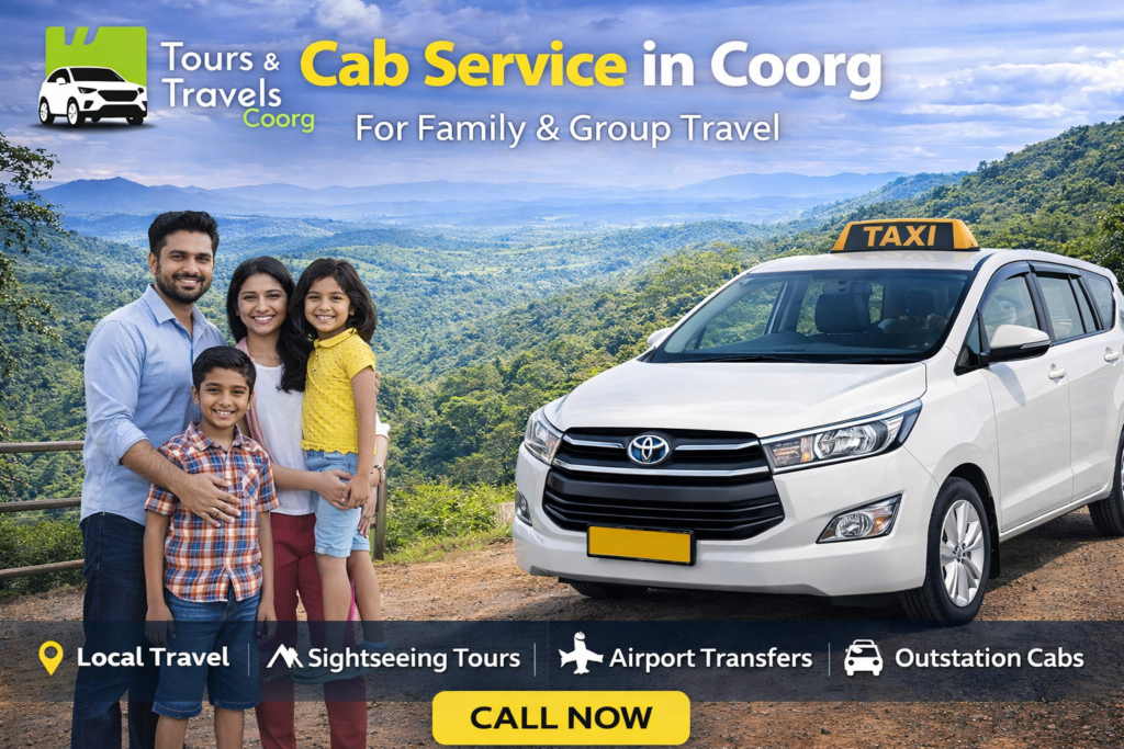 Cab service in Coorg for family and group travel