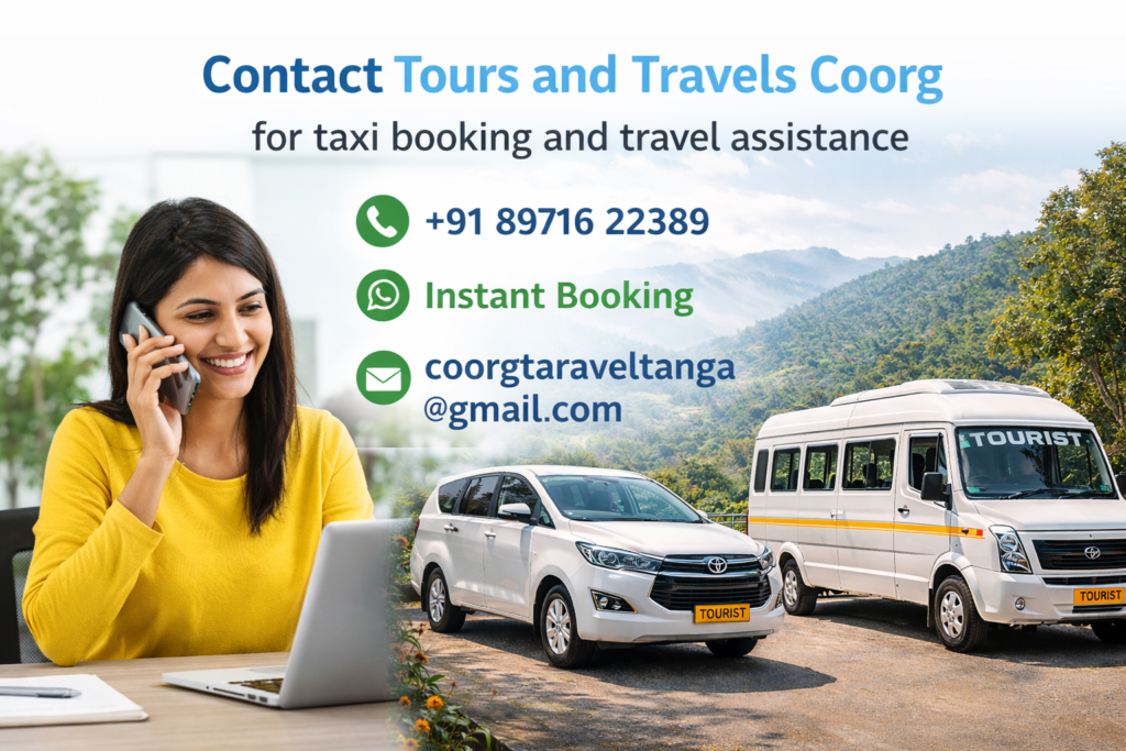 Contact Tours and Travels Coorg